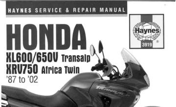 Honda XL650Transalp та XRV750 Africa Twin (1982-2002)