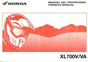 Посібник користувача Honda Transalp XL700V/VA