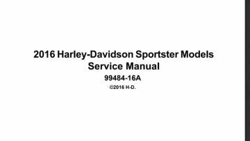 Скачати сервісний мануал для Harley-Davidson Sportster 2016